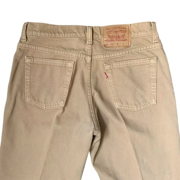 Vintage Levi’s 539 Hiphogger Low Rise Boot Cut Actual (30X30) W29 Beige MINT - Picture 2 of 8